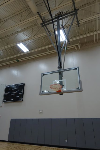 Timber Springs Middle School gymnasium and basketball equipment
